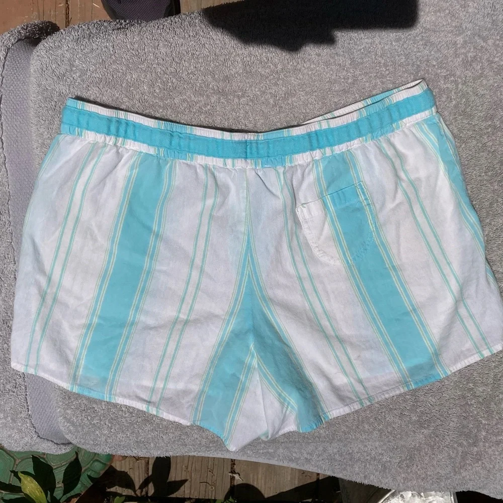 Gap Shorts Cotton Lightweight Turquoise White Extra Small - Picture 8 of 15